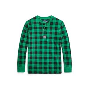 Polo by Ralph Lauren Buffalo Check Waffle-Knit Henley Shirt